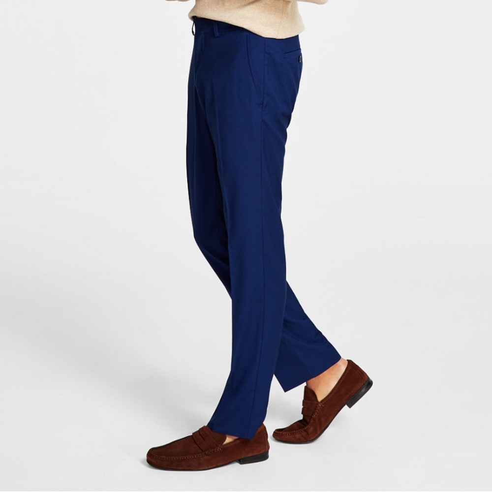 $135 BRAND NEW KENNETH COLE Elegant Navy Mens 32x33 Dress Pants/Slacks